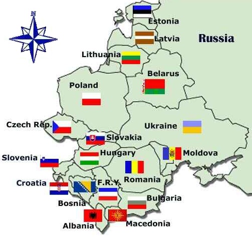 Leste Europeu - mapa