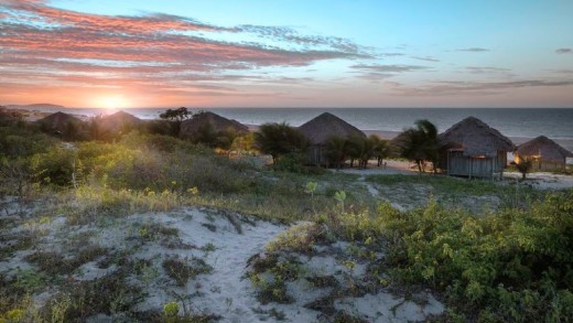 Rancho do Peixe no por do sol